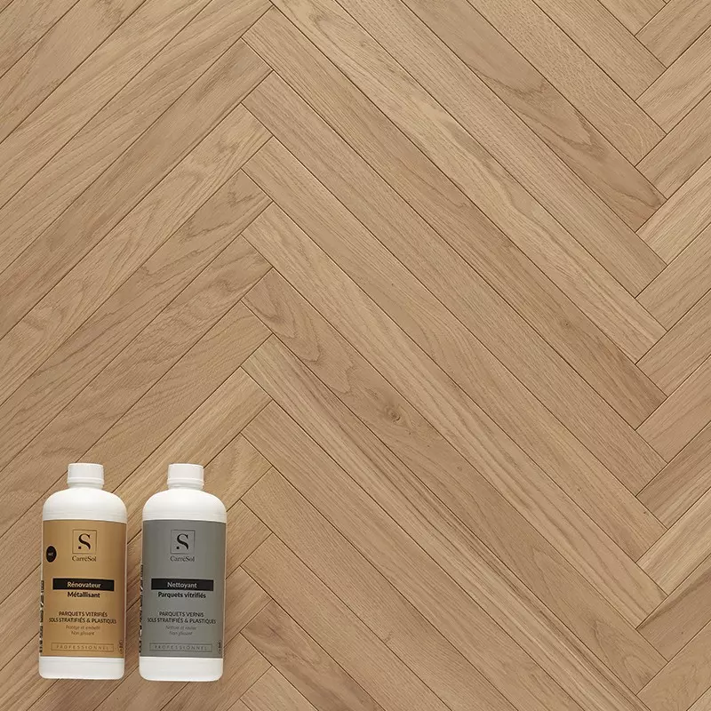 Parquet Chêne Semi-Massif Chevron Naturalizzato - 600 mm - Produits d'entretiens