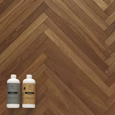 Parquet Chêne Semi-Massif Chevron Brown Fumé - Shooting 2022 - produits d'entretiens