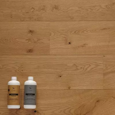 Parquet Chene Contrecolle Sand - 14x200x2180 - choix select - produits entretien - carresol