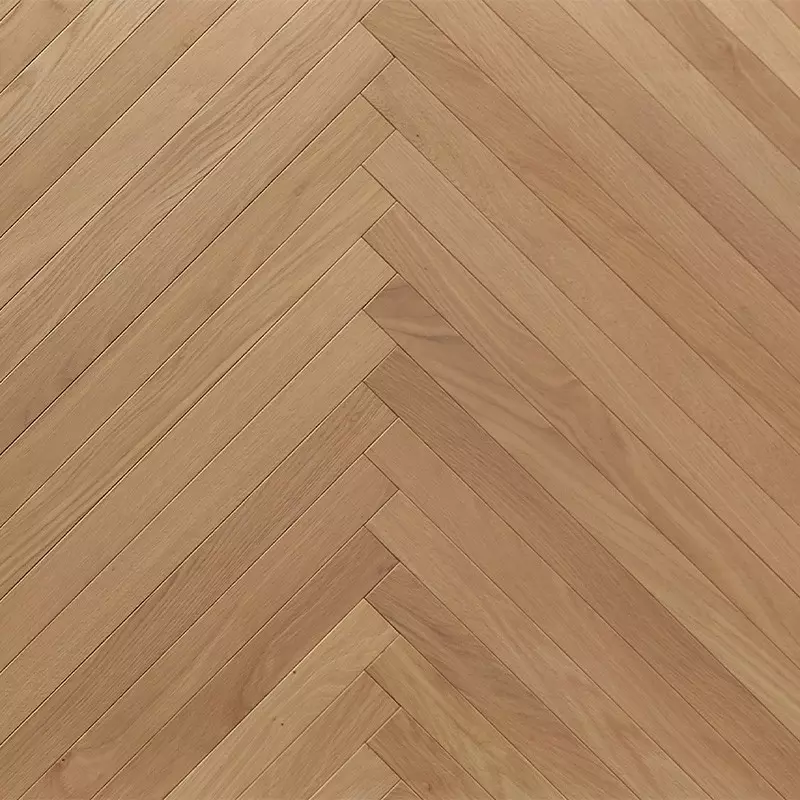 Parquet Chêne Semi-Massif Chevron Naturalizzato 50 - Vue de face