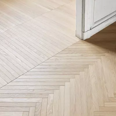 Parquet Chêne Semi-Massif Chevron Naturalizzato - 600 mm - Shooting 2022