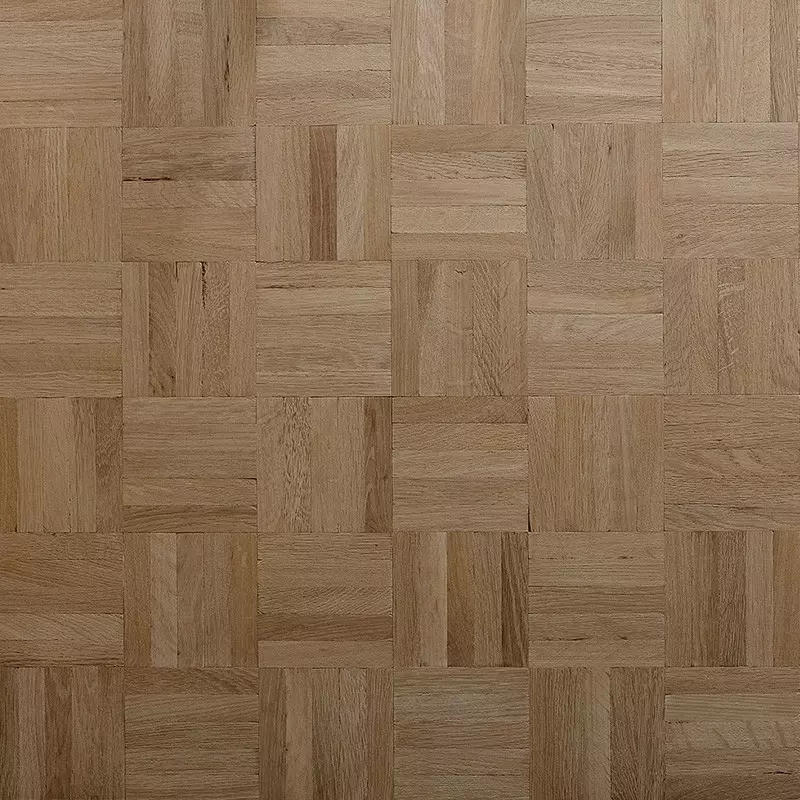 Parquet Chene Massif Damier Brut - 8x500x500 - Choix Premier - Vue de face - Carresol