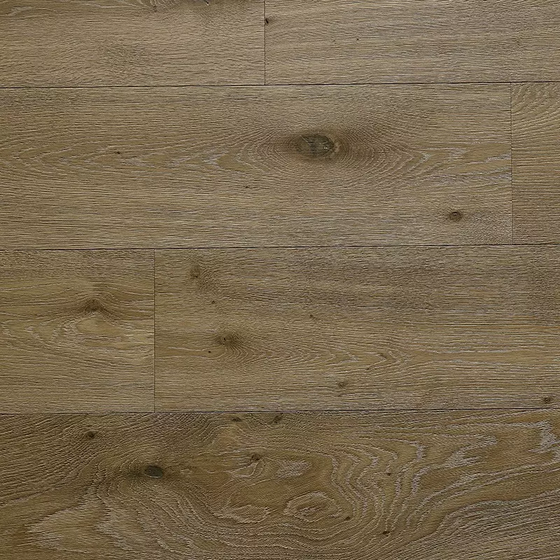 Plancher Chene Semi-Massif Fume Blanchi - 15x220x1500-2400 - Choix rustique - Vue de face - Carresol